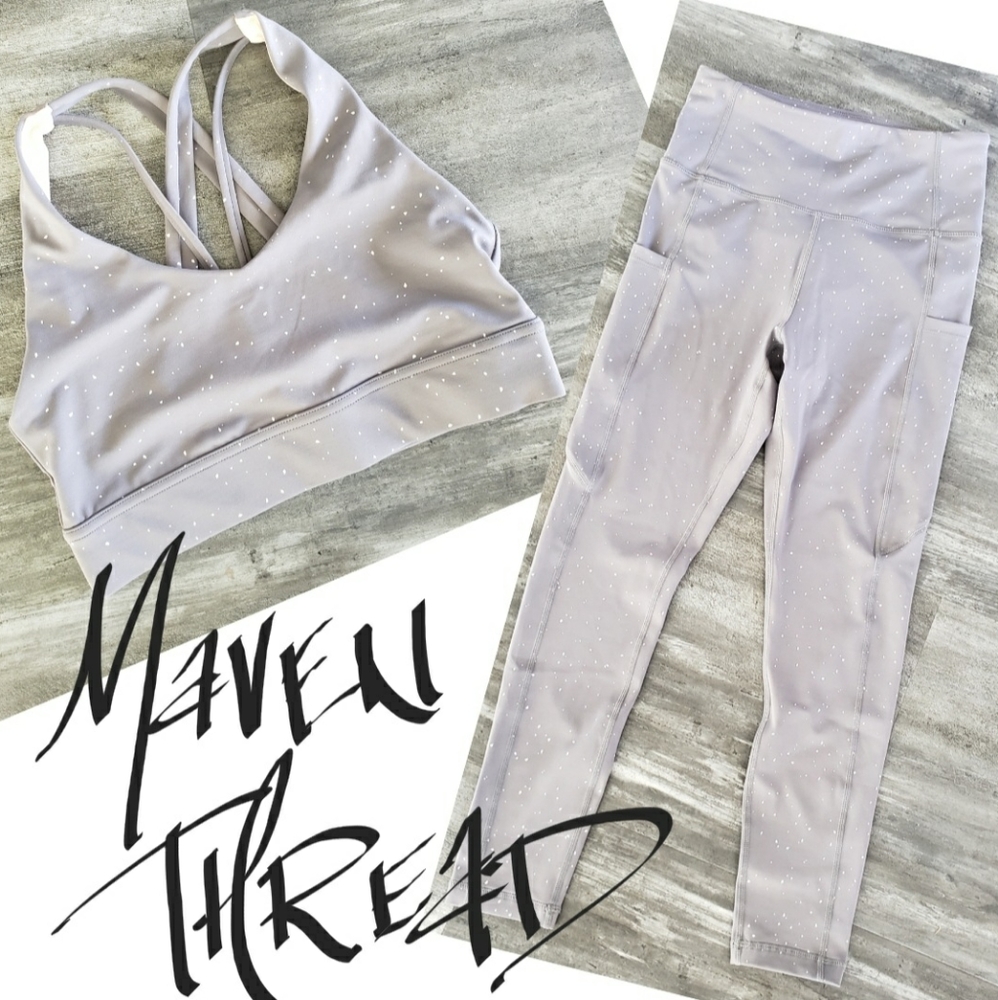 Silver Glitter | Maven Thread | MT Sport Activewear Set
